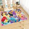 Cute cartoon rug with princess anime pattern, non-slip, machine washable, suitable for living room, bedroom, and home use.-22