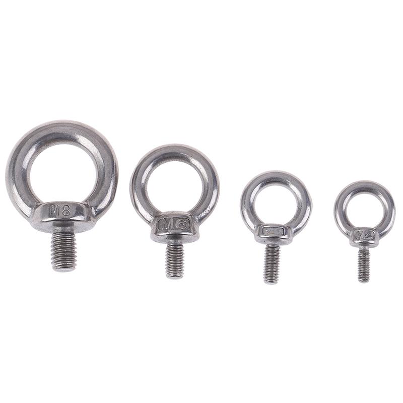 1Pc New M4 M5 M6 M8 304 Stainless Steel Marine Lifting Eye Screws Ring Loop Hole for Eyebolt Dropshipping