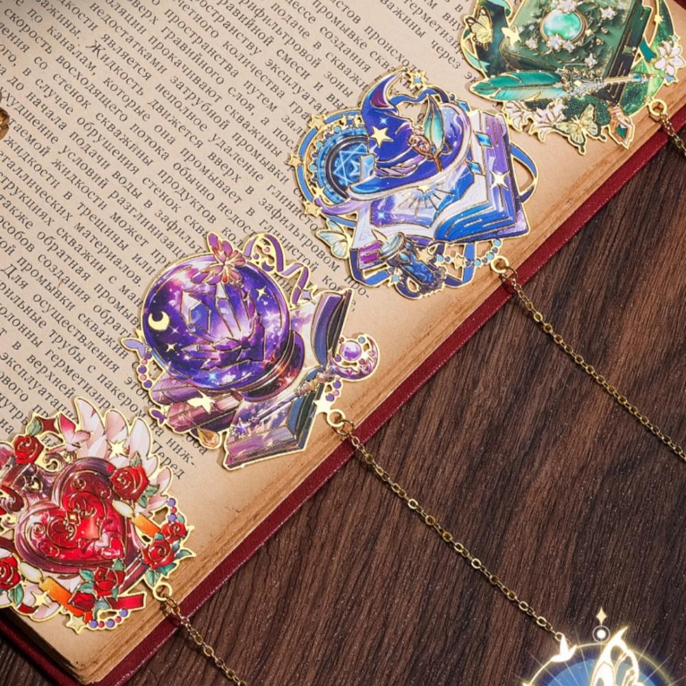 Metal Bookmark Colorful Book Bookmark Love-Heart Bookmark Beautiful Reading Book Clip For Art Lovers School Colleagues