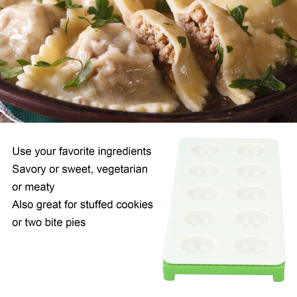 10 Holes Ravioli Maker Press Green Silver Ravioli Cutter Durable Ravioli Mold Homemade Meals