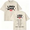 Washed Vintage Loded Diper Graphic T-shirt Men Women Rock Oversized Short Sleeve T-shirts Male Casual Cotton T Shirts Streetwear