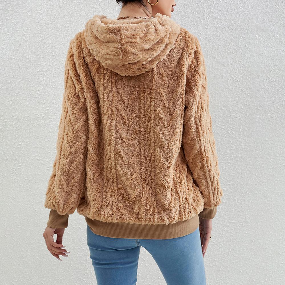 Женские пушистые флисовые толстовки, женские осенние толстовки с капюшоном на молнии, пуловеры, топы
