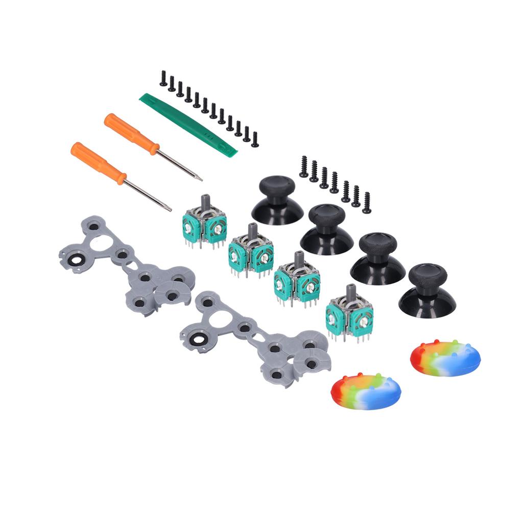QM21070941 Joystick Replacement Kit Silicone 3D Analog Gamepad Thumbstick Repair Kit for Xbox One