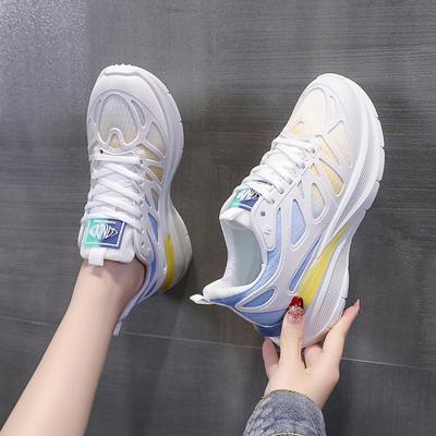 Женские кроссовки, летняя дышащая повседневная обувь в сетку, модные легкие уличные кроссовки на толстой подошве для женщин, теннис