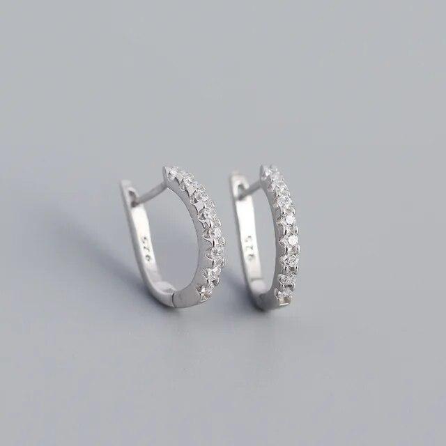 Fashion Cute Minimal Rainbow Hoop Earrings Multicolor Zirconia Small Geometric Earring Jewelry Female Trendy Thin Ear Hoops