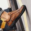 Men's Outdoor Casual Leather Shoes Retro Style Male Sneakers Adult Non-Slip Casual Desert Hiking Footwear Treking Shoes Trainers