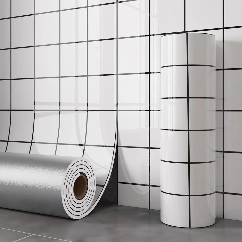 1 Roll of 3D Effect Self Adhesive Marble Tile Sticker Easy To Peel and Paste Wallpaper for Floors Ceilings and Walls Decoration