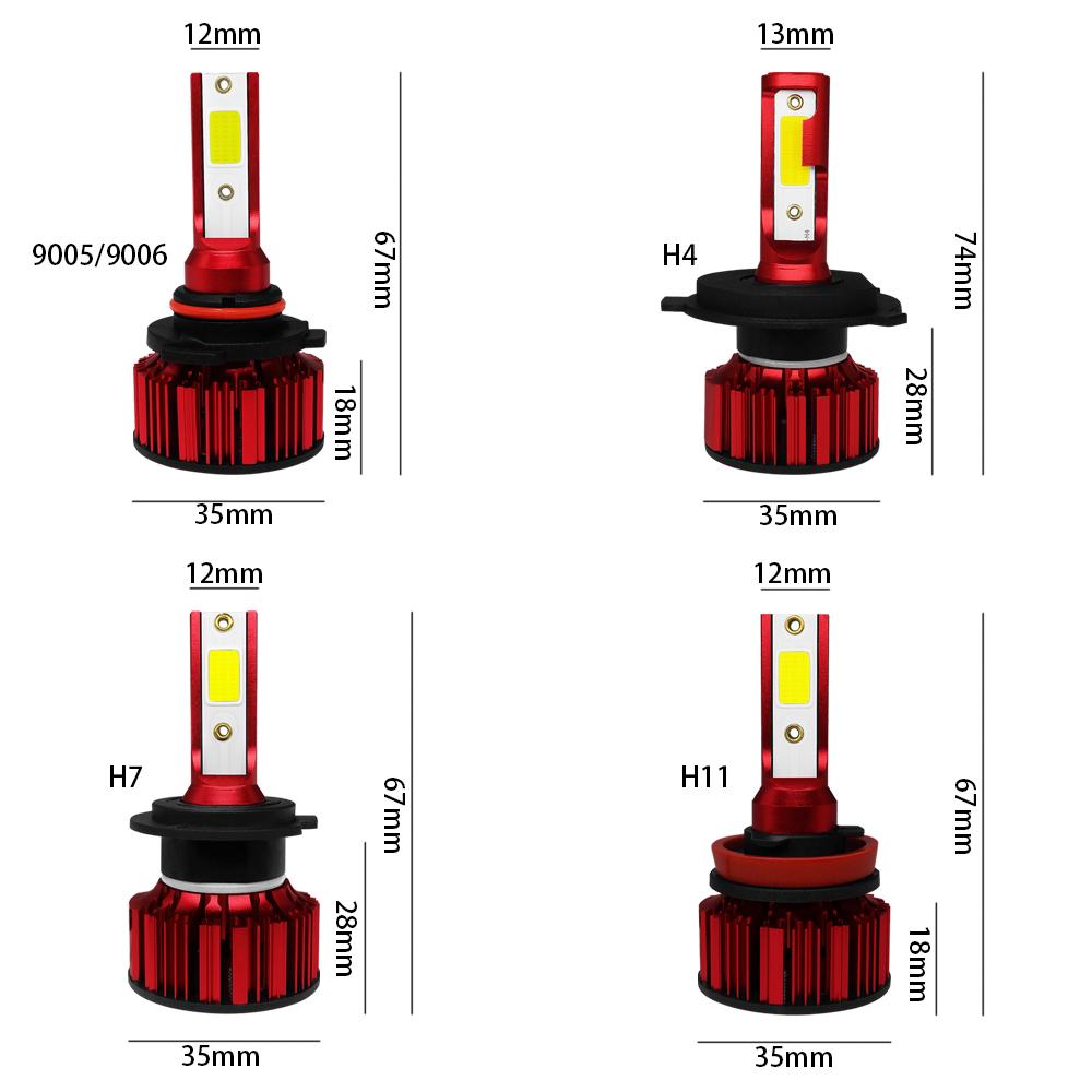 6000K H11 LED H7 H4 9005 9006 Авто Q1 Светодиодные лампы для фар автомобиля 200 Вт 40000 лм Светодиодные огни для стайлинга автомобиля