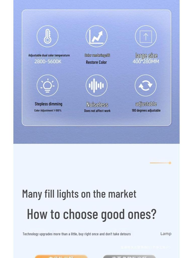 Светодиодная подсветка: Профессиональная панель для стримеров и фотографов - Идеально подходит для прямых трансляций, бьюти-съемок и фотосъемки в помещении.