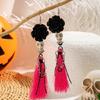 Праздничные Богемные Серьги-Скелеты Готические Панк Кисточки Украшения Длинные Висячие Аксессуары для Женщин Особое Мероприятие
