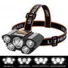 5led Headlight Rechargeable 2024 Wholesale Head-mounted Mine Lamp Flashlight Portable Outdoor Headlight Fishing Lamp 4500k