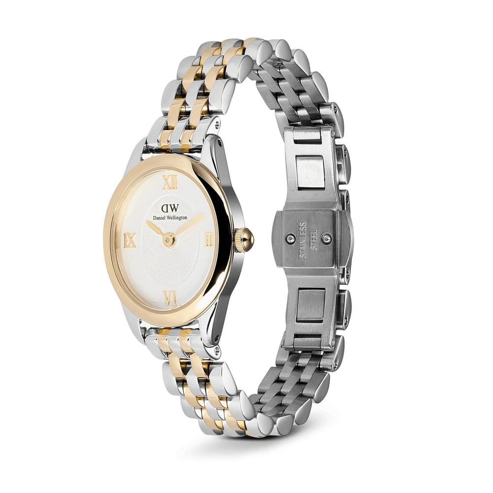 Женские часы Daniel Wellington Ophelia Mini 25,5x22 Звенья-бобы Двухцветные Белые G S Элегантные Модные Подарок для Женщин 20-х 30-х Популярный Бренд