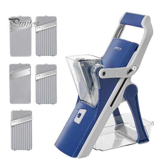 Регулируемый овощерезка-слайсер из нержавеющей стали с противоскользящей прокладкой, многофункциональный кухонный измельчитель, съемная конструкция для дома, ресторана, пекарни