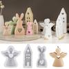 Heart House Silicone Mold Large Small Rabbit Angel Casting Mold DIY Easter Rabbit Resin Mould Home Decor