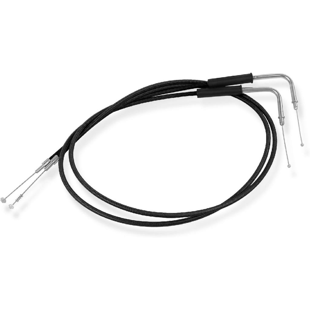35.4" 39" 43" 47" 51" 55" 59" Stainless Steel Throttle Cable Wire Kit Idle Cable Compatible With Harley Dyna Softail XL 883 1200 Fat Boy Heritage
