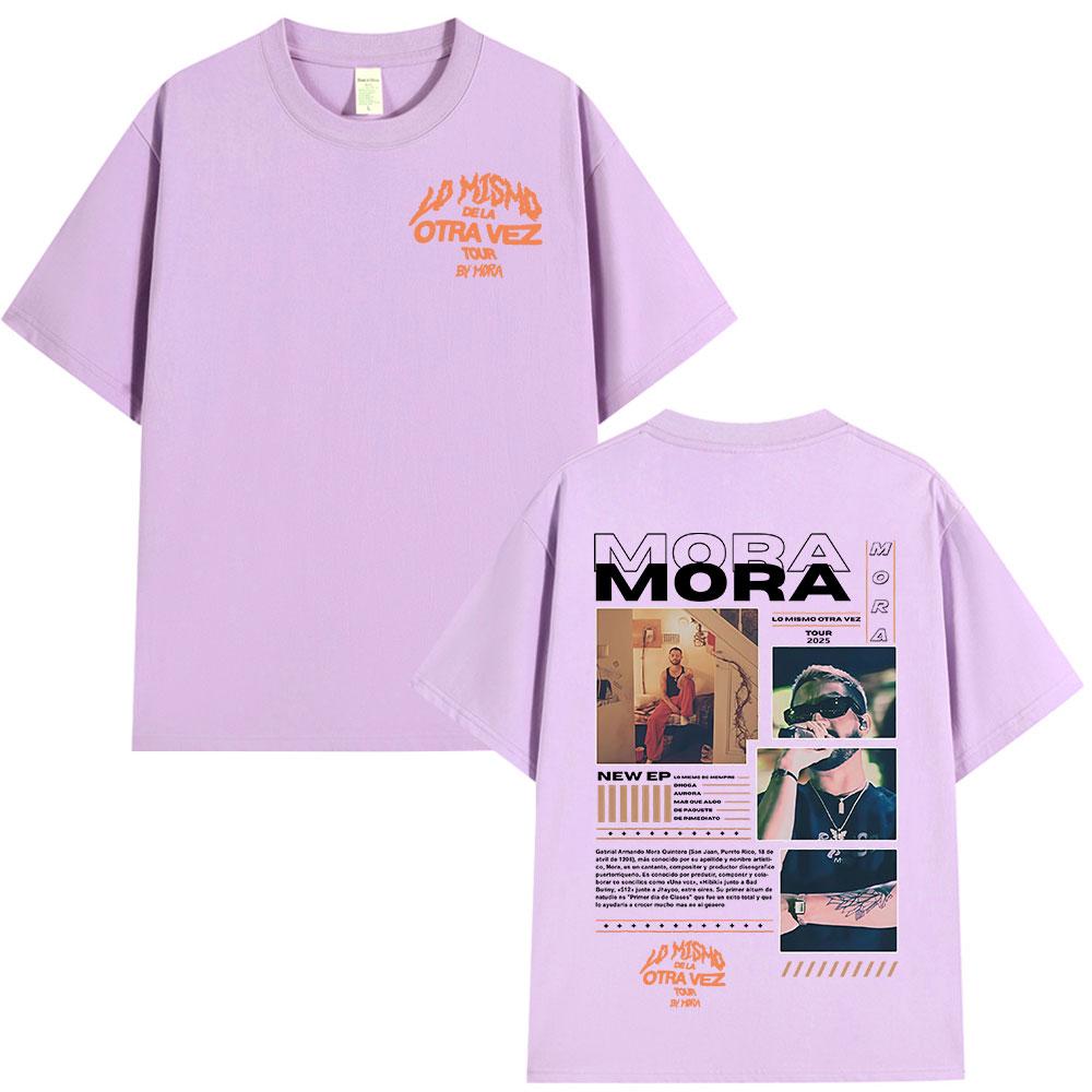 Mora Lo Mismo Dela Otra Vez Tour 2025 Album T Shirt Unisex Women Clothing Hip Hop Fashion Short Sleeve Oversized Tshirt Streetwear