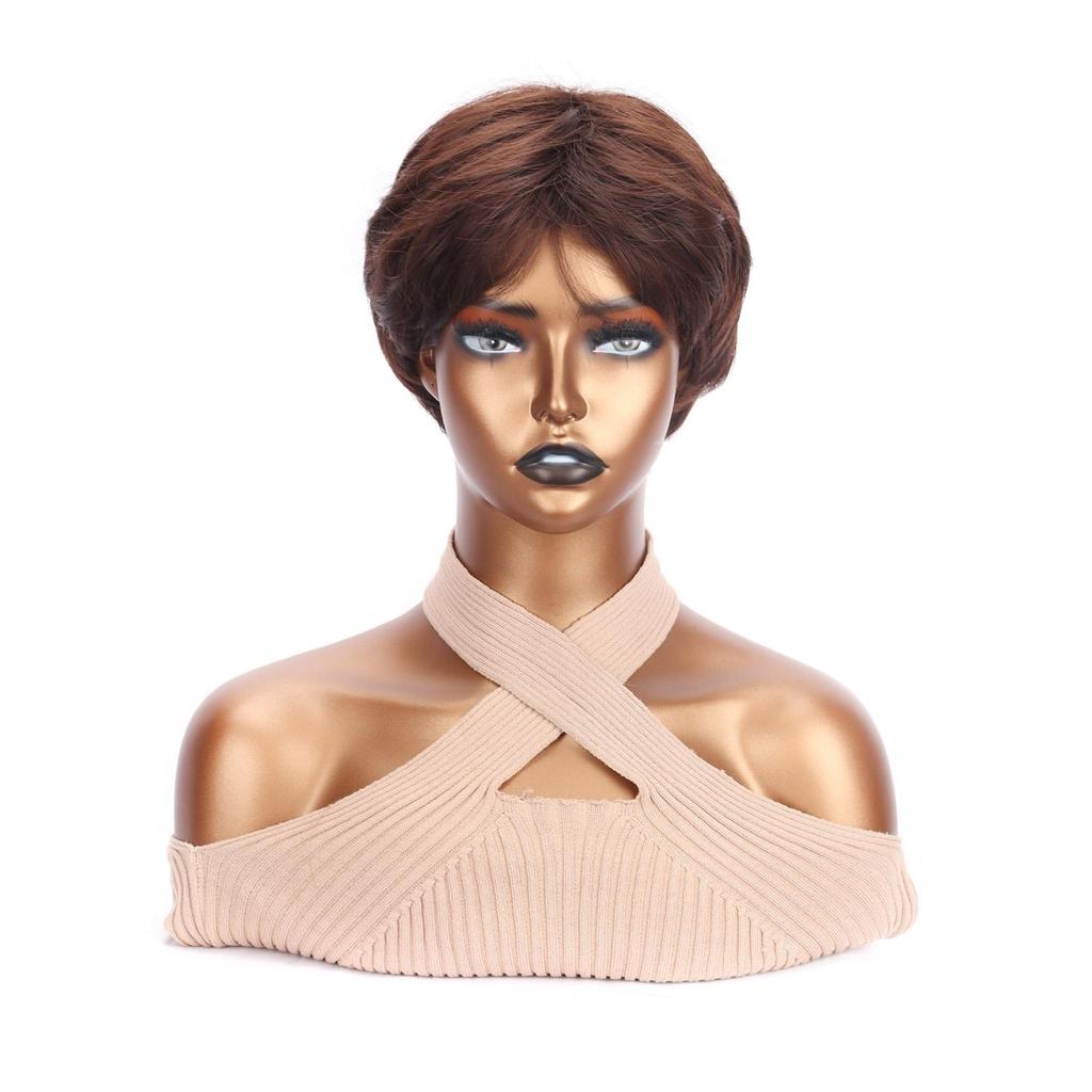 Синтетические короткие прямые парики с наращиванием челки, серые парики из волокна для женщин