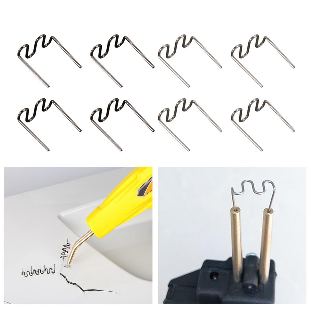 500 шт., сварочный аппарат для ремонта пластика, горячий степлер, предварительно вырезанные волнистые скобы 0,6 мм/0,8 мм, большие волны