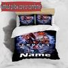 3pcs Duvet Cover Set (1*Duvet Cover + 2*Pillowcase, Without Core), Custom Name Bride of Chucky Pattern Bedding Set, Home Bedroom Decor Gift
