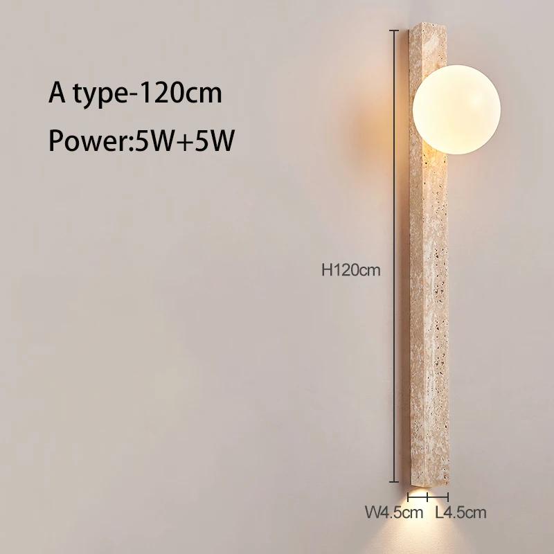 Long Strip Wall Lamp Creative Staircase Bedroom Bedside Wabi Sabi Cream Style Living Room High-end Atmosphere Aisle