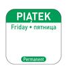 Food safety stickers for reusable containers Friday PL RU EN 1000 pcs Hendi 850114