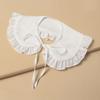 Shawl False Collar Clothes Accessory Women Detachable White Fake Dress Shirts for Sweater Ruffles Decor Lapel Lolita Big