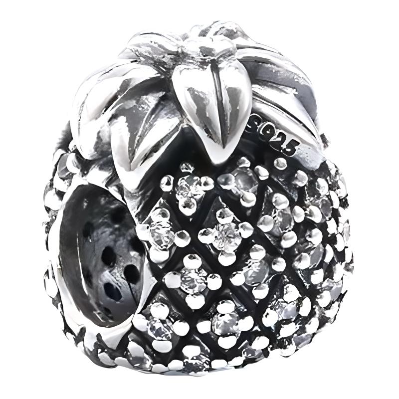 Pandora Pineapple shape silver zircon jewelry accessories unisex couple style silver 791293CZ