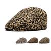 Cotton Leopard Print Forward Cap Women's Retro Beret Cap Youth Student Cap