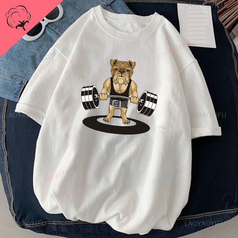 Футболка с принтом «Тяжелая атлетика» для кошек Work Out Funny Gym Design Sticker Graphic Высококачественные хлопковые футболки для мужчин Одежда Camisetas