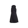 X Rui Zhou Collaboration FW23 Solid Color Waist-Defining Hollow Design Sports Sleeveless Dress Women Dresses Black IU0168