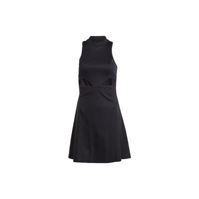 X Rui Zhou Collaboration FW23 Однотонное облегающее спортивное платье без рукавов с ажурным дизайном, женские платья, черное IU0168