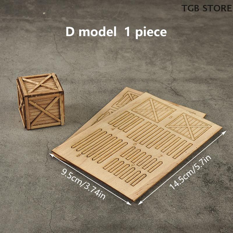 1:35 Миниатюрная деревянная коробка/поднос кронштейн сборочная модель ручная работа DIY материалы для макета сцены песочного стола диорамный набор 1 шт.