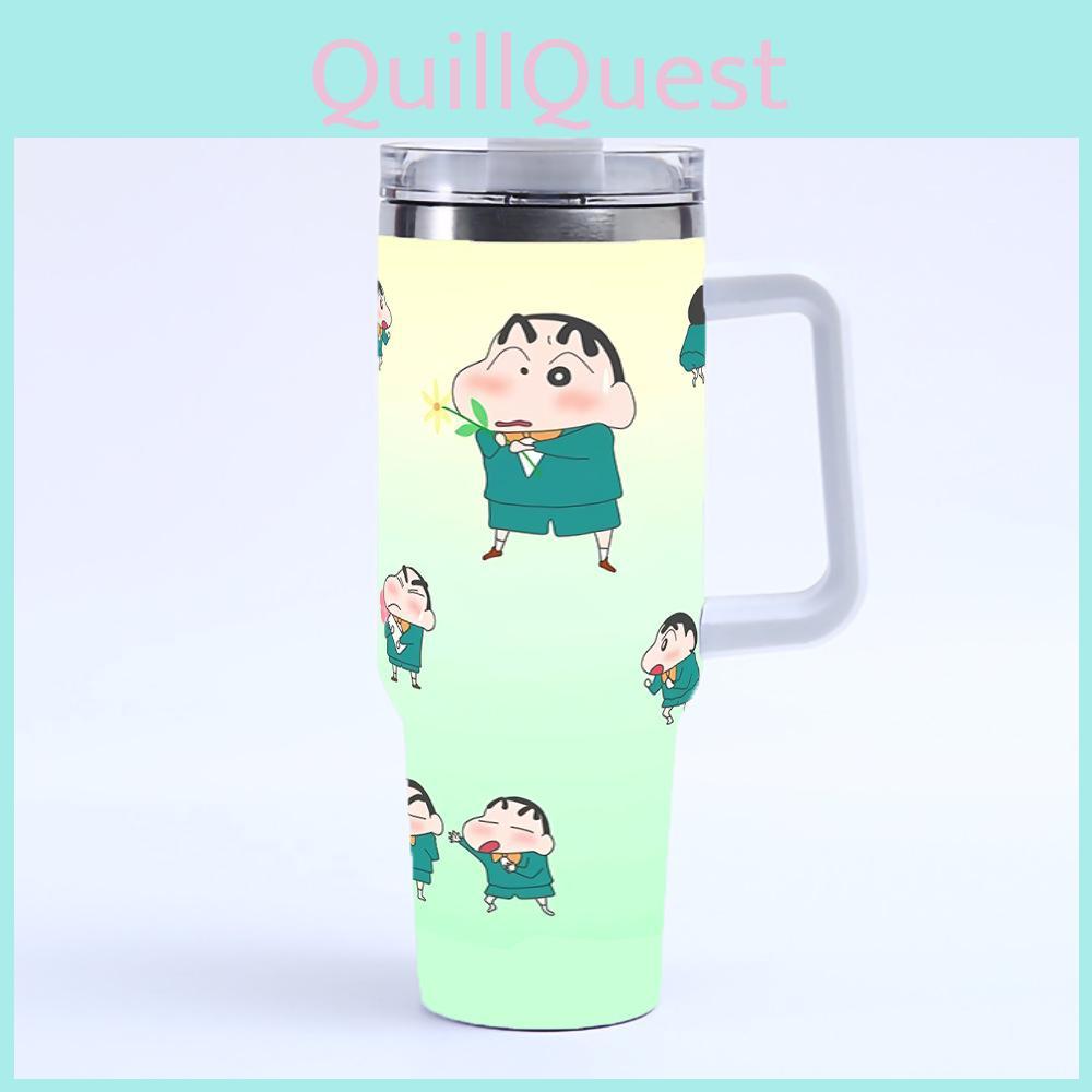 Термокружка Crayon Shinchan 40 унций с ручкой и из высококачественной нержавеющей стали