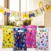 50 шт. Конфетные подарочные пакеты с ручкой, большой вместимости, ярких цветов, с мультяшными узорами, подарочные пакеты для игрушек на день рождения