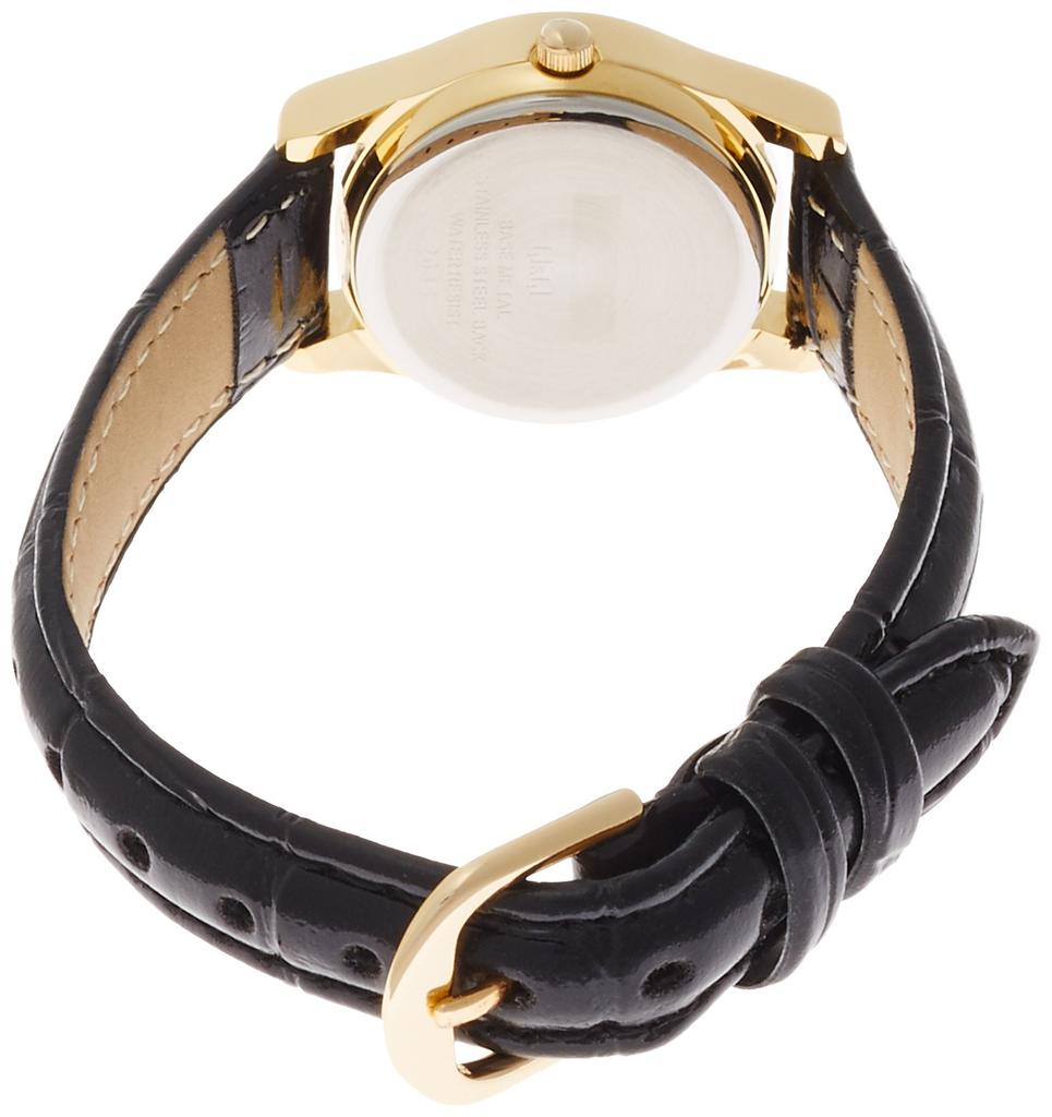 Watch Analog Waterproof Leather Strap Black [Citizen Q&Q] QA37-102 Women's