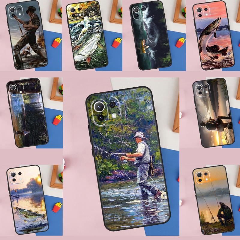 Чехол для телефона Xiaomi 11T 12T 13T 14T Pro 13 14 15 Ultra POCO X7 Pro X3 X5 X6 F5 F6 M6 Pro с рисунком Рыбалка Рыбак