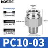 Пневматические быстроразъемные соединения VOSTE из нержавеющей стали 304 с прямой резьбой
