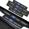 4Pcs Car Door Plate Carbon Fiber Threshold Protector Sticker For Focus Mondeo MK1 MK2 MK4 MK3 Fiesta ST Line Kugo Transit Escape Fusion Explorer