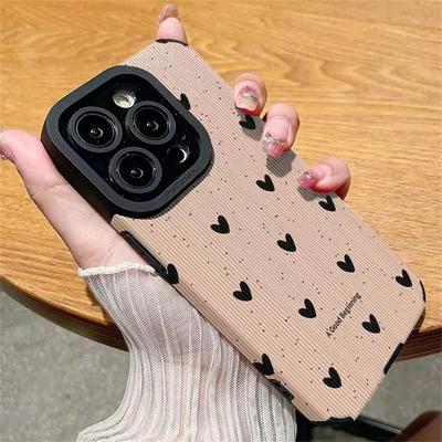Модный чехол для телефона Little Love Heart для iPhone 14 12 15 11 13 16 Pro Max Mini X XS XR 78 Plus из силиконовой кожи, противоударный чехол