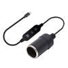 Адаптер USB C к постоянному току для автомобильного прикуривателя Переменные напряжения 5В 9В 12В 15В 20В Совместимость с PD Высокий ток 3А Дизайн Plug and Play