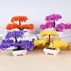 Artificial Plant Realistic Plants Potted Looking Eye-catching Plastic Simulation Bonsai Decor for Home