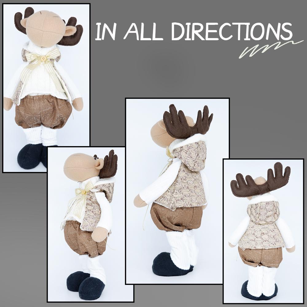 Неваляшка Лось Куклы Новогодняя Рождественская фигурка Орнамент Рождественское украшение Игрушка Рождественский детский подарок Домашний офис Adornos De Navidad Декор