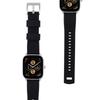 ERBORD Universal Silicone Strap 20mm, Dual Color, Black / Lime / Silver Buckle