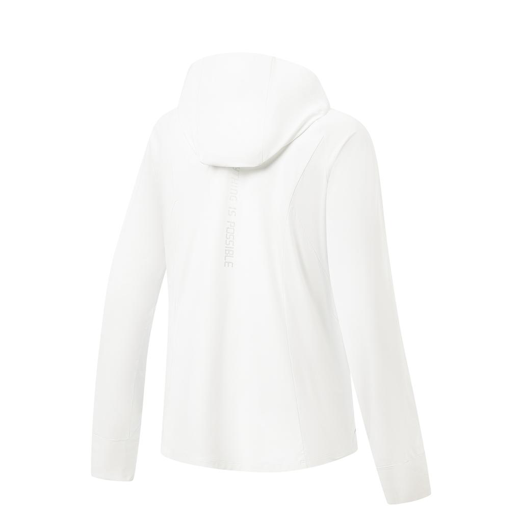 Ли Нин Серия Фитнес Худи с логотипом и молнией Фитнес ветровка Женская верхняя одежда AFDW462-2