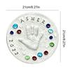 Large DIY Handprint Stepping Stone Kit Includes 1 Mod 26 Letter Stamps and Colored Stones Family Keepsake Craft Gift