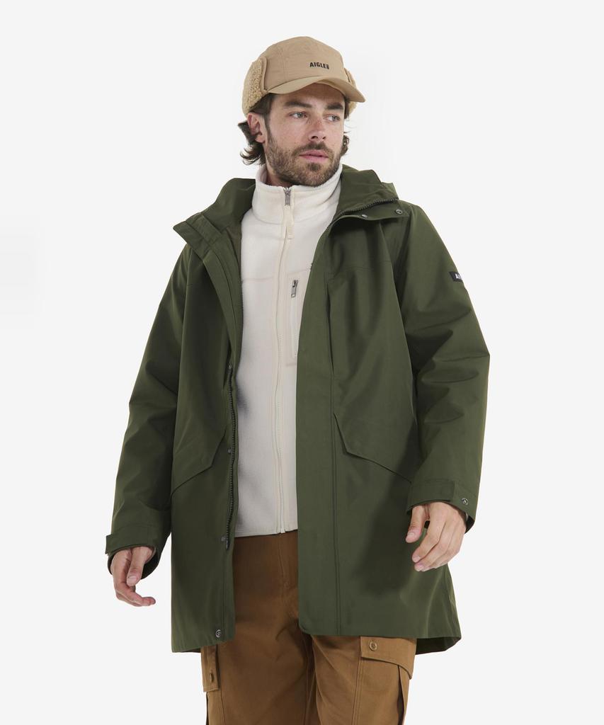 Aigle Men'S Gore-Tex T-Kit Long Hooded Jacket Aiw24Mout004Avo