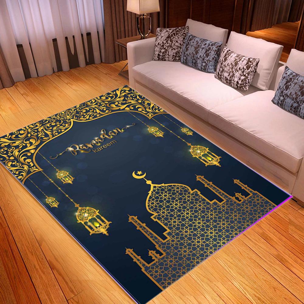 Исламские ковры с религиозными особенностями, 3D-печатный мультфильм, детский напольный коврик, прямоугольный коврик для спальни, коврики для йоги для взрослых, декоративная гостиная