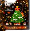 Santa Claus Christmas Tree Christmas Window Stickers Reusable Stickers Glass Stickers Christmas Wall Sticker PVC Electrostatic