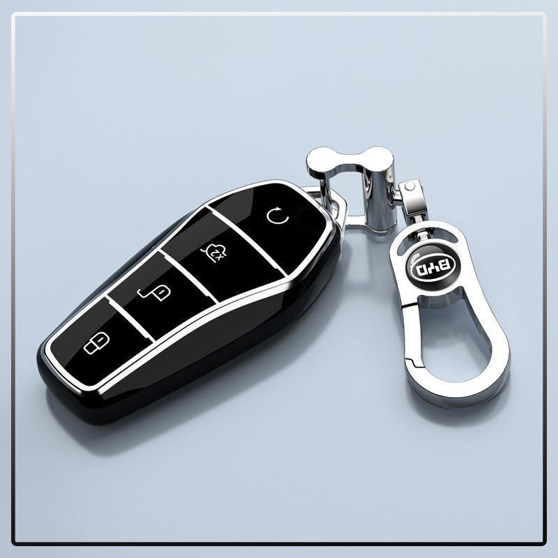 Чехол для ключа автомобиля BYD Yuan PLUS 2025 года с высококачественной защитной цепочкой для мужчин и женщин