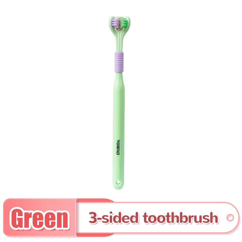 360 Degree Three-sided Soft Bristle Toothbrush Oral Care Safety Toothbrush Teeth Deep Cleaning Portable Travel Dental Oral Care